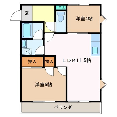 松阪駅 徒歩5分 3階の物件間取画像